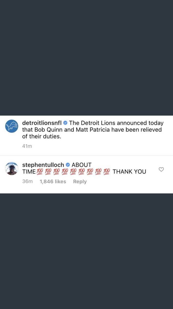 Gonna start a thread of tweets from former players in regards to Patricia being fired. Gonna keep adding throughout the day. This should be interesting.