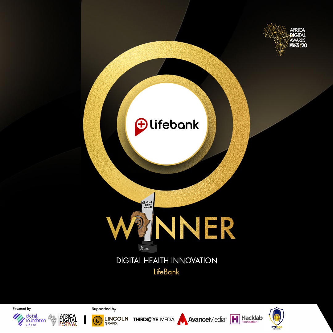A_DigitalAwards's tweet photo. @LifeBankCares is the Digital Health Innovation /Service of the Year. #AfricaDigitalAwards2020 #MGxAfricaDigitalFestival https://t.co/apD2K8R0Mk