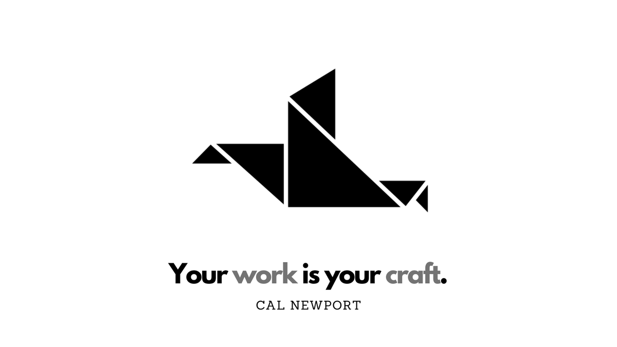 19/Whether you’re a writer, marketer, consultant, or lawyer: Your work is craft...And if you hone your ability and apply it with respect and care, then you can generate meaning in the daily efforts of your professional life.