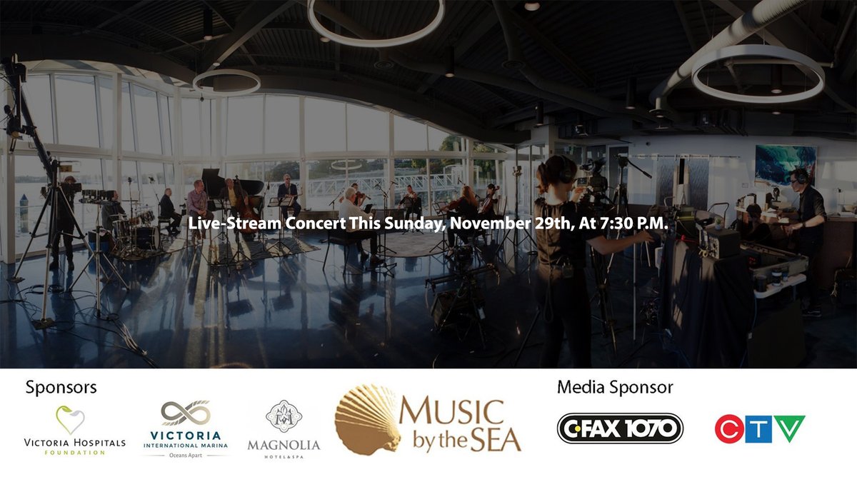 Music By The Sea is excited to announce that the live stream concert in association with the Victoria Hospitals Foundation is happening this Sunday, November 29th, at 7:30 p.m.
•
Youtube Live Stream Link: youtube.com/channel/UCuGAR…