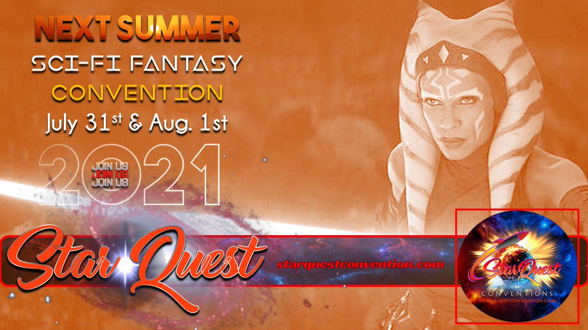 StarquestFredmd's tweet photo. Join us next summer for a weekend of excitement that's out of this world! https://t.co/8t3IdiAIb8 #AhsokaTano #TheMandolorian #StarWars #StarTrek #scifi #fantasy #family #CloneWars #theforce #JediFallenOrder #FrederickMD #Leesburg #Mandalorian #celebrity https://t.co/wGjD3nRL0P