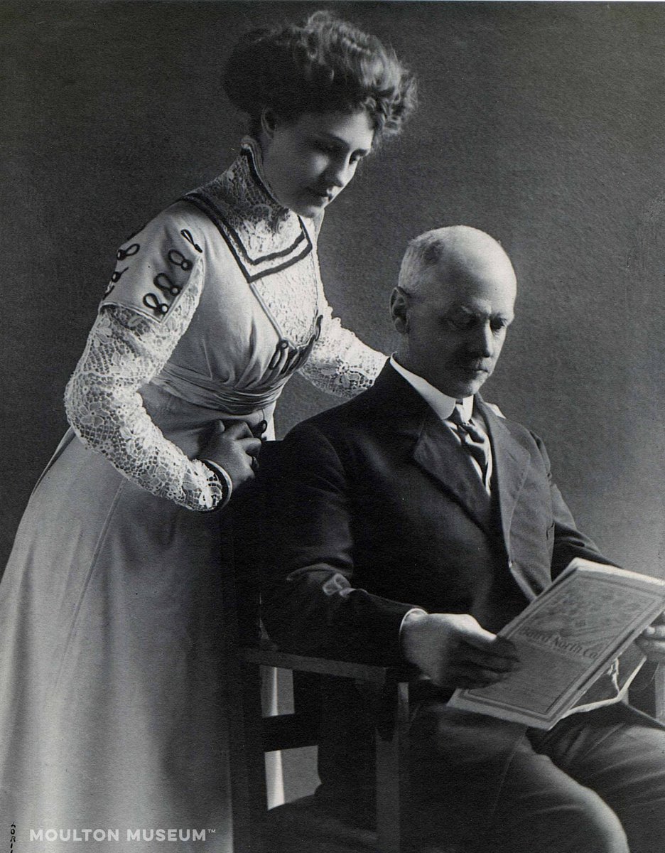 MoultonMuseum's tweet photo. Lewis Fenno #Moulton married #NellieGail on November 28, 1908. They honeymooned in Hawaii and Nellie shared in her #memoir, "the horseback climb across old lava to view the volcano (I believe it was Mauna Loa) at as close range as possible is something I remember vividly." https://t.co/XiGrt6SluR