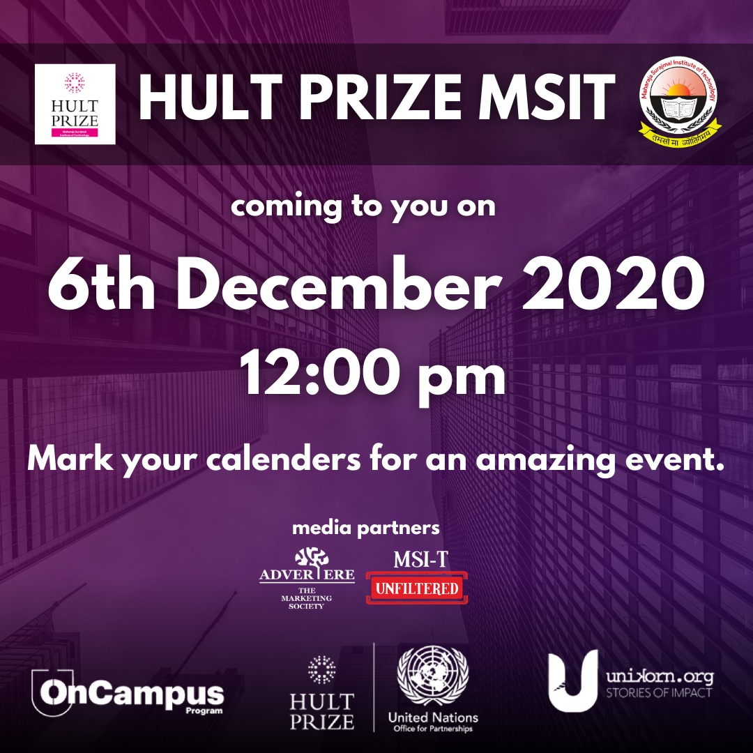 HultMsit's tweet photo. The OnCampus Program Hult Prize MSIT is asking you to present your idea to build a viable food enterprise that create jobs ,simulate economies,  reimagine supply chains and improve outcomes for 10,000,000 people by 2030. 

Register at : https://t.co/XUIFFARr0L https://t.co/QouGRI3wqV