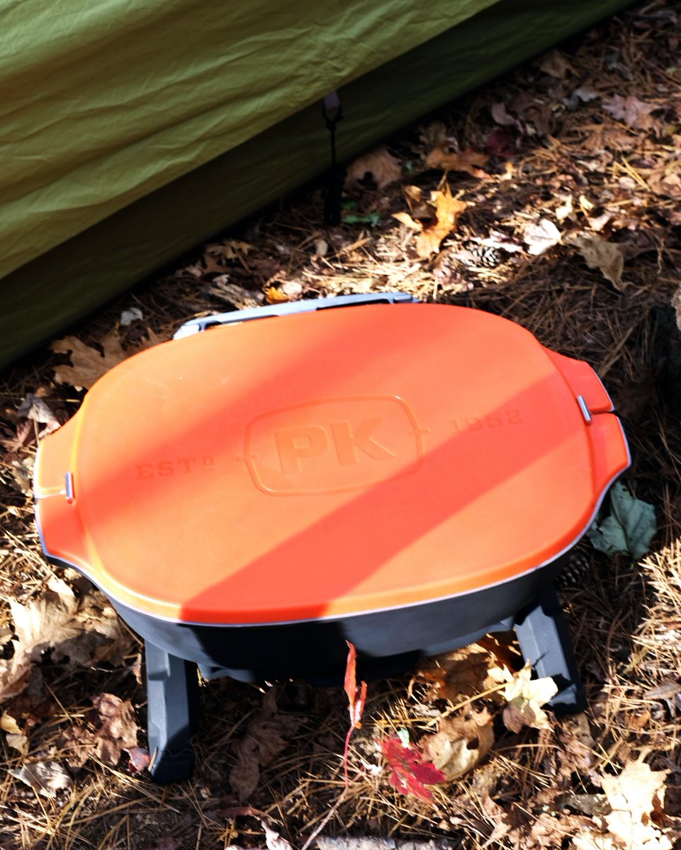 pkgrills's tweet image. The small, but mighty PKGO has a cast iron cooking surface, a charcoal grate, and a locking top that doubles as a cutting board. Plus, it’s protected with a 20-year warranty, too! Everything you need and nothing you don’t. #cookoutside