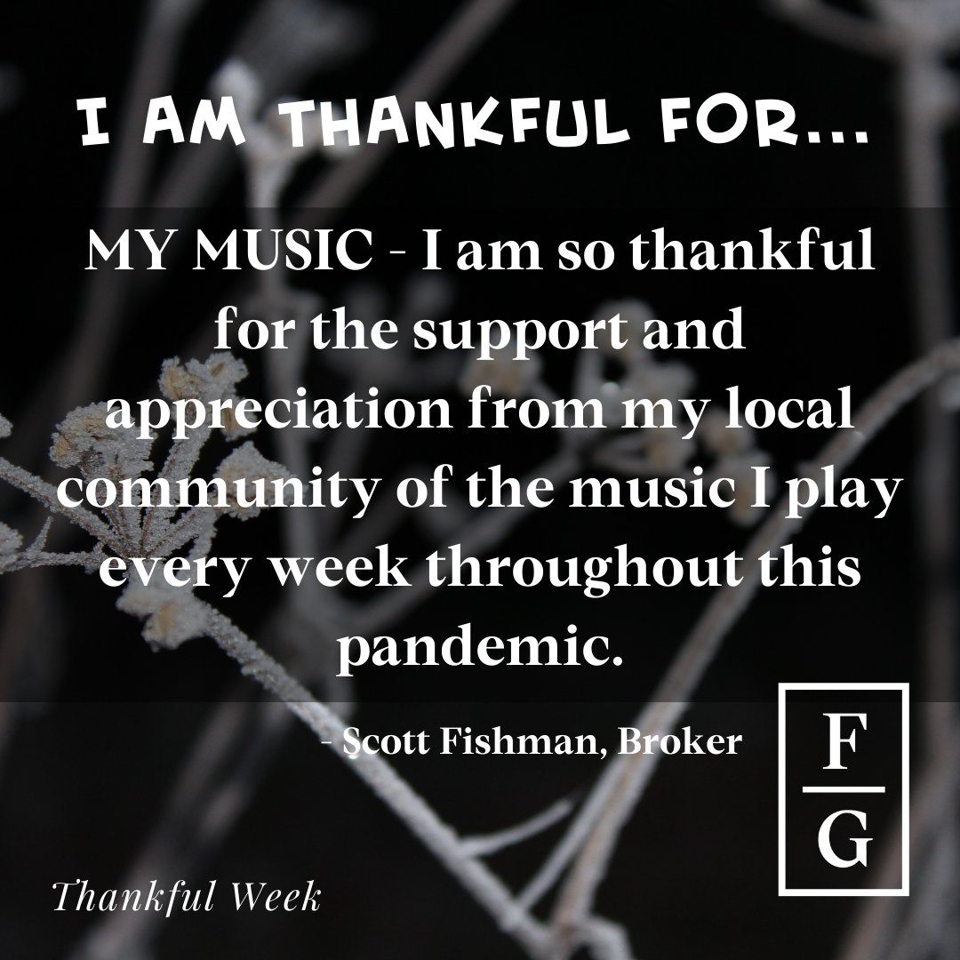 FishmanGroupCHI's tweet photo. Thankful Week - Saturday, November 28 | MY MUSIC - I am so thankful for the support and appreciation from my local community of the music I play every week throughout this pandemic.

Take time this week and think about both the large &amp; small things you are thankful for! https://t.co/V2QE06TMZL