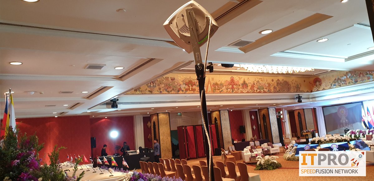 ITPRONetwork's tweet photo. Asian Heads Of Civil Service Retreat
สถานที่ : Grand Ballroom โรงแรมอนันตรา
รูปแบบงาน : WiFi Internet งานประชุมสัมมนานอกสถานที่ 
จำนวนผู้ใช้งาน : 50-150 
ความต้องการใช้งาน Internet : อินเตอร์เน็ตความเร็ว 50-150 Mbps 
อุปกรณ์ที่ใช้ Peplink Balance 380 , Proxim Wireless Network https://t.co/kHPev9dUqC
