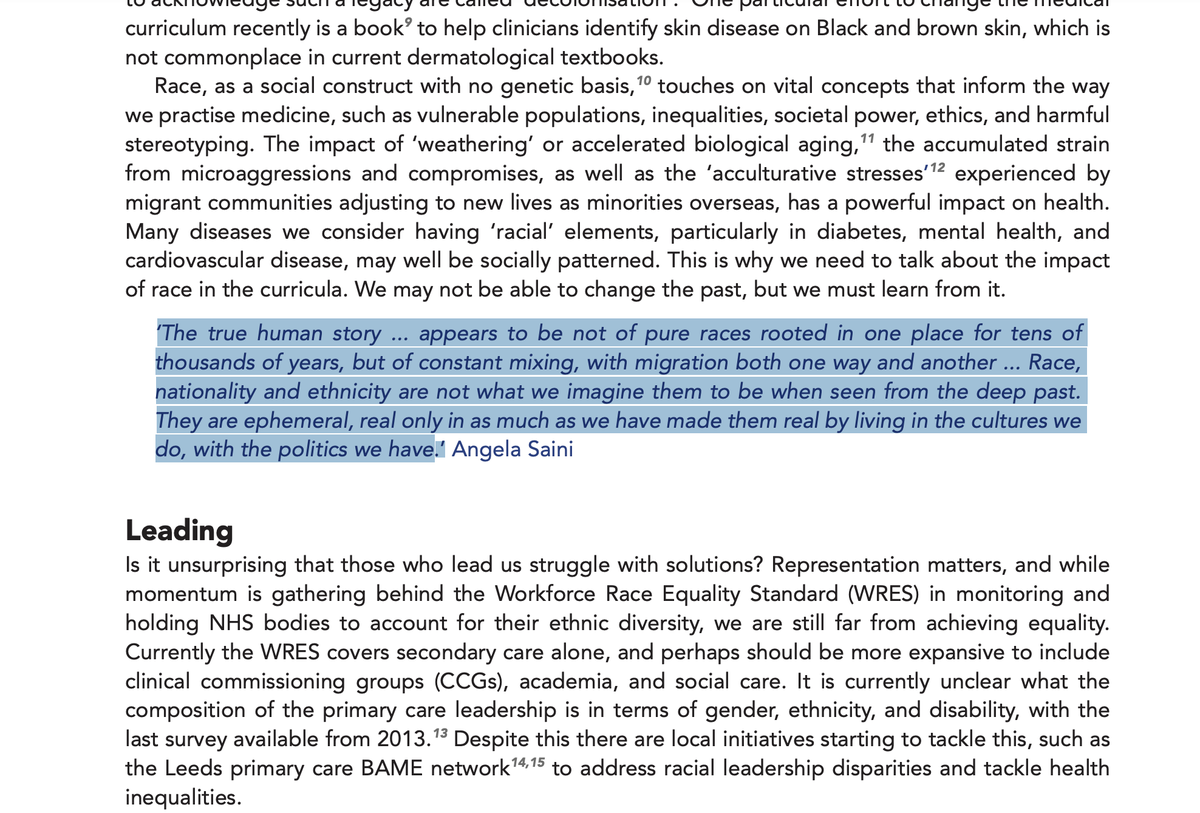 3c/Teaching: Do we understand the racial basis of medical knowledge? "Race, as a social construct with no genetic basis, touches on vital concepts that inform the way we practise medicine, such as vulnerable populations, societal power, and stereotyping"Angela Saini