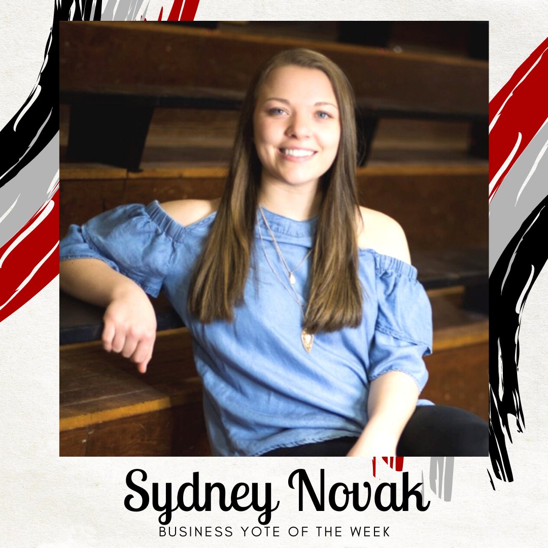 This week’s #BusinessYoteoftheWeek is Sydney Novak!

"Beacom has  helped me realize my potential &amp; discover that I'm passionate about healthcare," said Sydney. "Our professors work to help us make connections &amp; develop skills vital to be successful business people in the future."