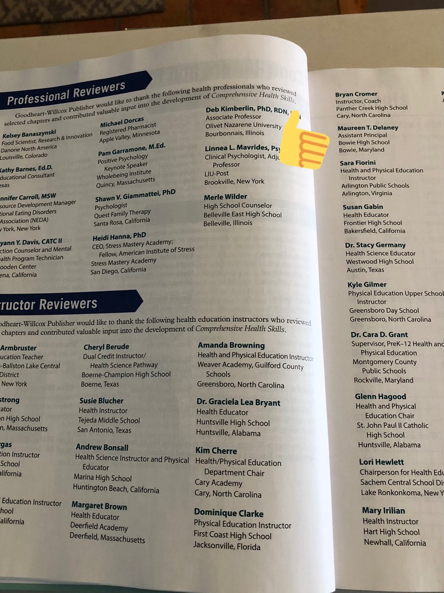 maureendelaney's tweet photo. Great opportunity to work with @GWPublisher for their latest Health textbook. #healtheducation #comprehensivehealth #gwlearning #healthteacher #highschoolhealth thank you @nadonkor for the recommendation! https://t.co/NOcib9oAyB