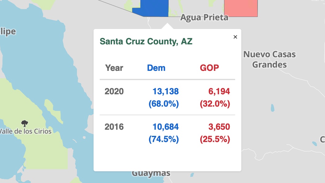 Some California & Arizona margins 2020 vs. 2016: