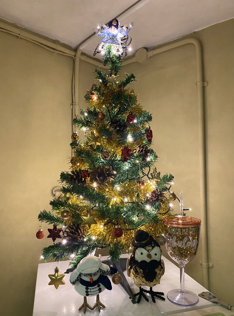 martincabble's tweet photo. The theatre dressing room tree is up! Denise is back on top of the tree and all is right in my world 🤣😂❤️ @MsDenisePearson #fivestar #fivestarfan #panto #windsor https://t.co/23DtC6PSQ4