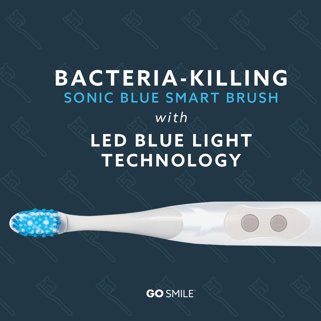 GoSmile's tweet image. Need the perfect gift for your loved ones? Help keep their smile healthy and bright with any of our Sonic Blue Toothbrushes with Blue Light Technology! 25% Off now!