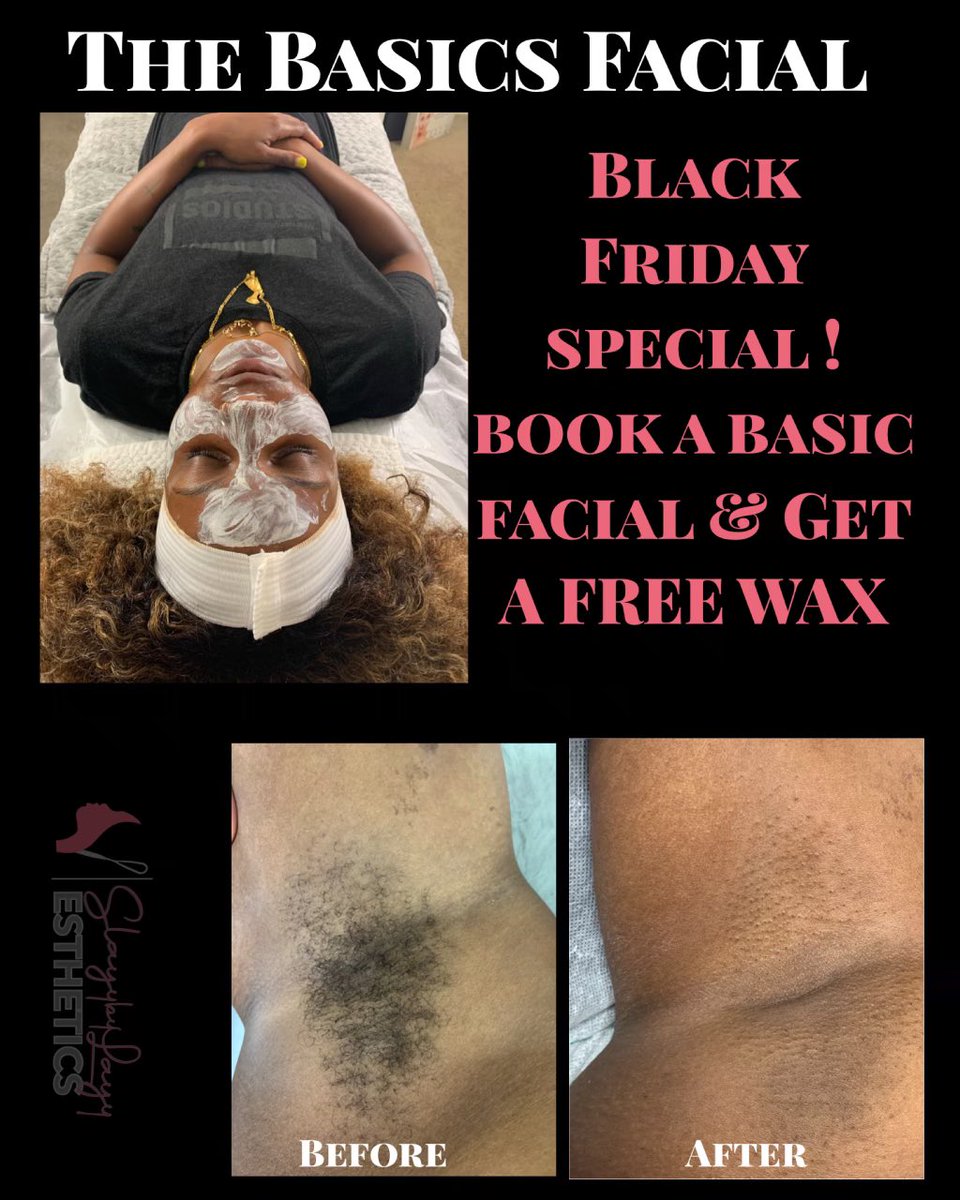 I have same day appts available today and one spot available tomorrow! Click the link in my bio to book. #shopsmall #BlackFridayDeals #atlantafacials #atlantaesthetician