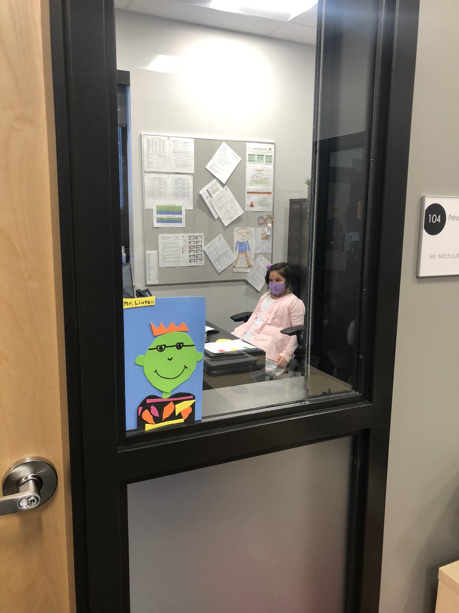 RosthernS's tweet photo. Principal Preslie for the day! Thanks to her efforts we are one step closer to our accessible playground! #thisispssd https://t.co/sJB5EKOD8T