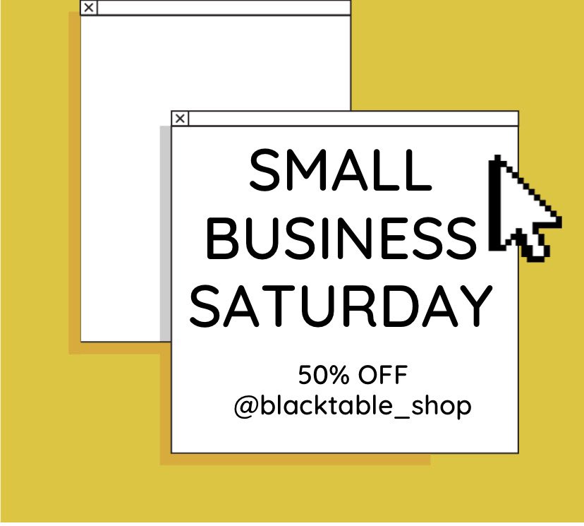 BLACKTABLE_SHOP's tweet photo. 50% OFF SAVE BIG BY SHOPPING SMALL AT BLACKTABLE‼️
•
•
•
#allblacklivesmatter #smallbusinesssaturday #blackfridaysale #blackbusinessmatter #blackownedbusiness #blacklivesmatter  #supportblackbusinesses #blacktable #whereblackmagiciscreated  #Commitmenttocustomers https://t.co/Qi2KwpuWhi