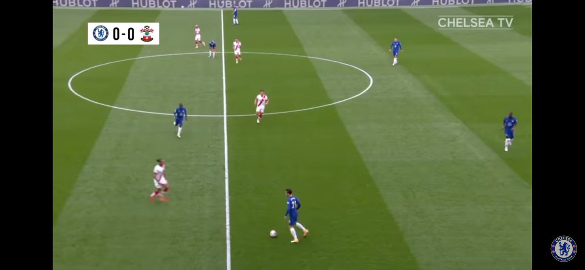  How does Lampard set his side?Chelsea opt a 4-3-3 with Kanté as anchorman so Chilwell & Reece overlap upfront, often carrying the ball down to Kovacic/Havertz & Mount.Tammy as target-man, using his height & physique, allows wingers Werner & Ziyech to cut inside to score.
