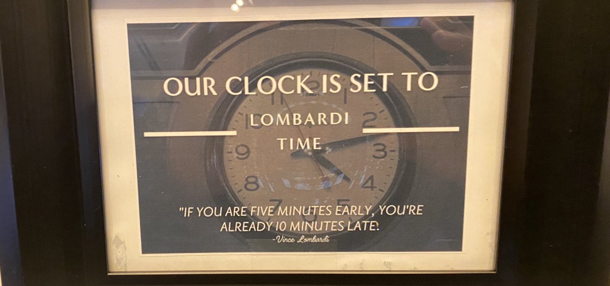 I am in Green Bay getting ready for <a href="/SNFonNBC/">Sunday Night Football on NBC</a> Bears and Packers. Have been coming here for 40 years and this is the first time I’ve ever been downtown. We’re staying at the Northland Hotel and the legacy of Vince Lombardi is still large. This sign is at the front desk