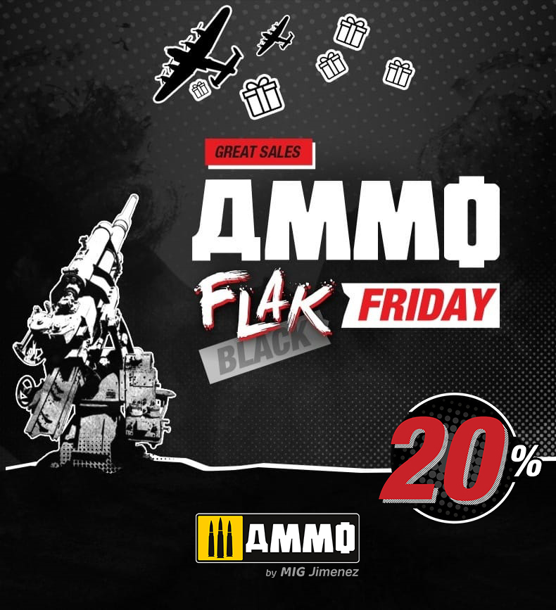 AMMOMIG's tweet photo. Este #FlakFriday de #AMMO descubre un 20% de descuento en los aerógrafos AIRCOBRA y AIRVIPER de AMMO. Un momento perfecto para tener los tuyos. ¡RECUERDA QUE ESTAS OFERTAS SON SOLO DURANTE EL FLAK FRIDAY DE AMMO!
Ya tienes los aerógrafos de AMMO aquí: https://t.co/yYcwUzCLv2 https://t.co/ZGumSKWCeA