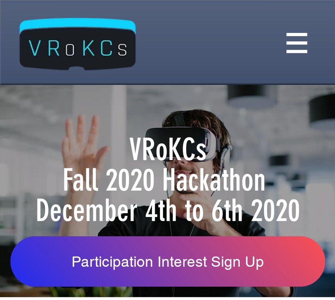 6 Days to go for <a href="/VRoKCs/">VRoKCs</a>  Fall 2020 Hackathon - for High School  students - have you signed up @kwaku1 <a href="/mr_isaacs/">Steve Isaacs</a> <a href="/shannon1_putman/">Dr. Shannon Putman☮️🔜a household name</a> <a href="/MikeMcCready/">Mike McCready</a> 
<a href="/JaimeDonally/">Jaime Donally #ARVRinEDU</a>  <a href="/TheHappyLass/">Suzanne Reid</a> @vreducation #VR #AR #edtech vrokcs.org/fall-2020-hack…