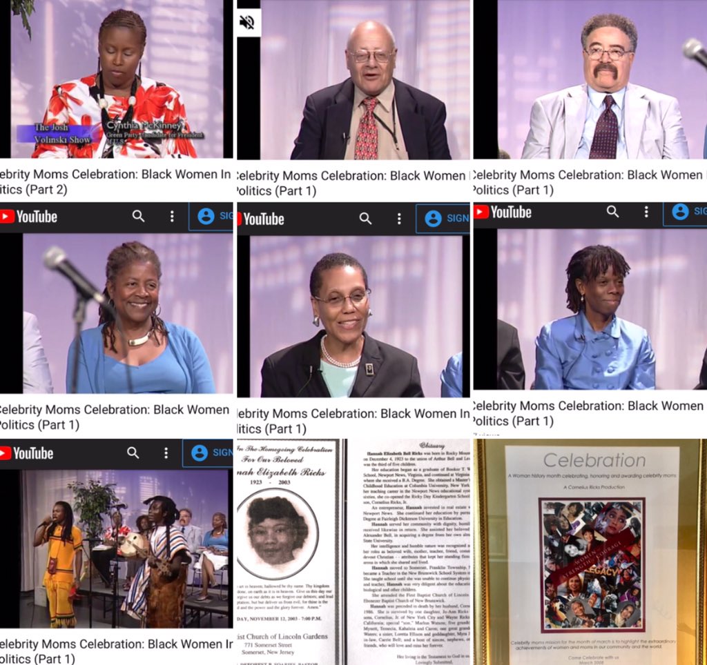 JusticeForUs125's tweet photo. HANNAH B RICKS CELEBRITY MOMS FOUNDATION HONORS BLACK WOMEN’S MONTH IN MARCH 2008 JUDGE DEBORAH JAMES JUDGE SHEILA SALAAM CONGRESSWOMAN CYNTHIA MCKINNEY PRESIDENTIAL CANDIDATE OF THE GREEN PARTY ! WHAT I FIND VERY DISTURBING YOUTUBE REMOVED MY FOLLOWERS &amp; THE YEAR OF THIS PROGRAM https://t.co/95cvuaVC25