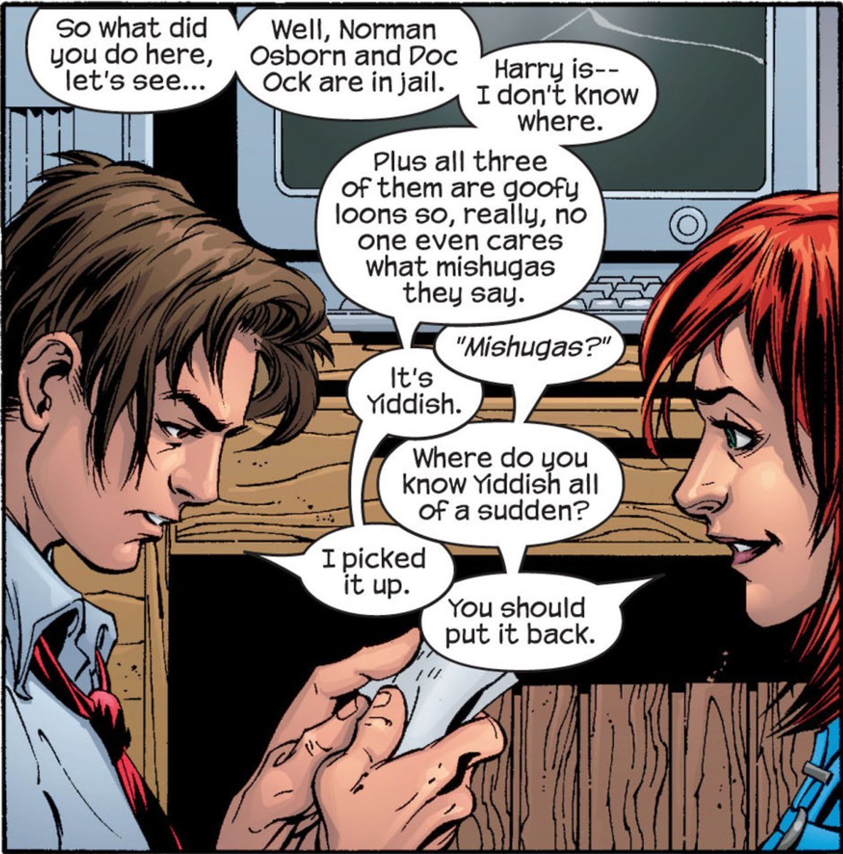 Here's some panels of Peter using Yiddish: