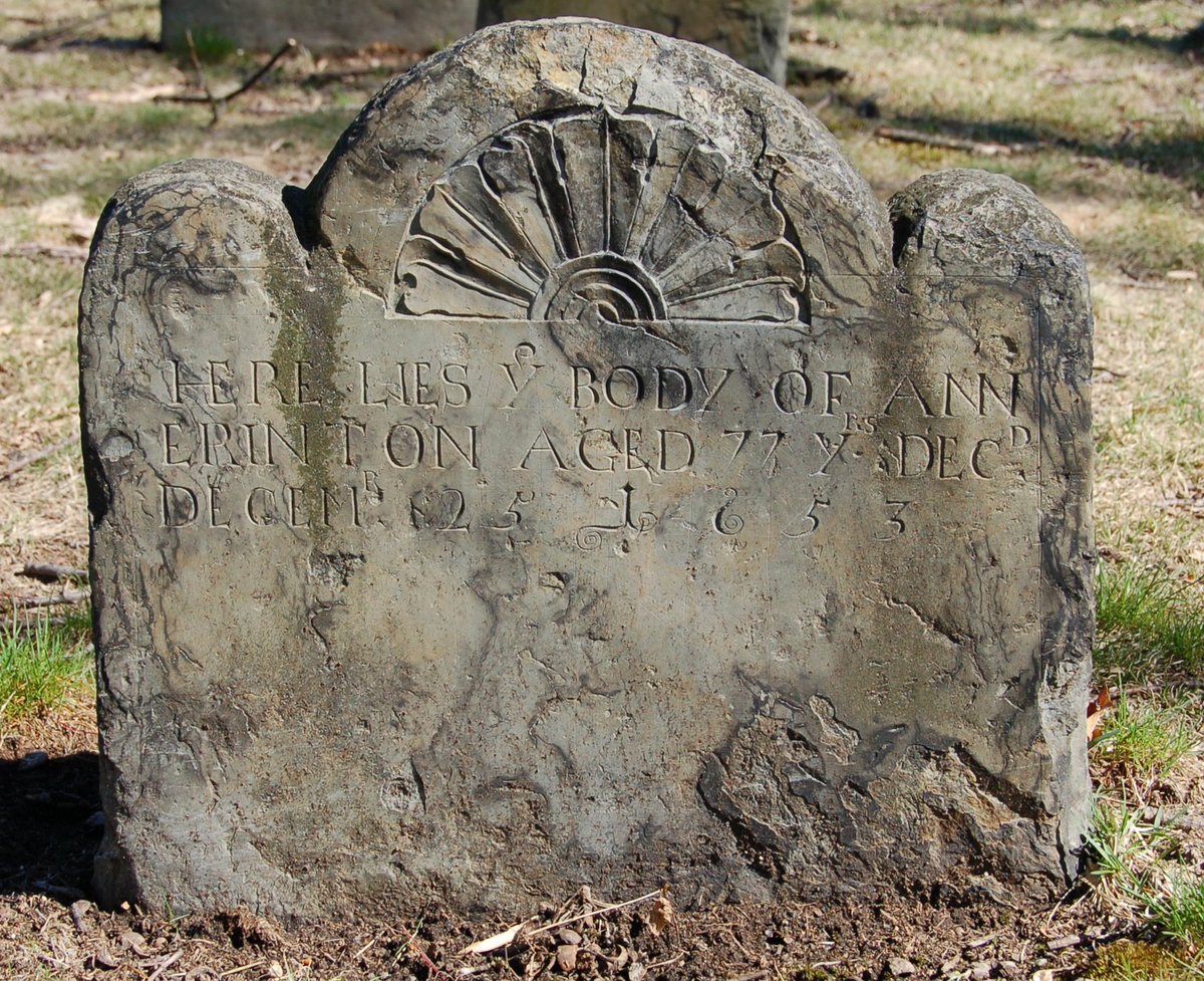 One of the vexing questions about 17thc New England gravestones is when they were carved. I argued in my dissertation that there are very, very few stones dated before 1676 and quite a few of those appear to be backdated. (Compare style of Ann Erinton, Cambridge, dated 1653.)