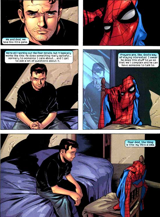 Here's some panels of Peter's relationship with G-d (notice how he talks to G-d in a very personal way, with the occasionally mild antagonism):