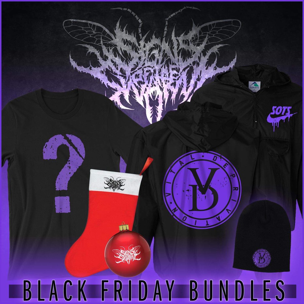davidiiijohn's tweet image. @signsoftheswarm #christmas #indiemerch #risingmerch #signsoftheswarm #deathcore #merch #blackfriday