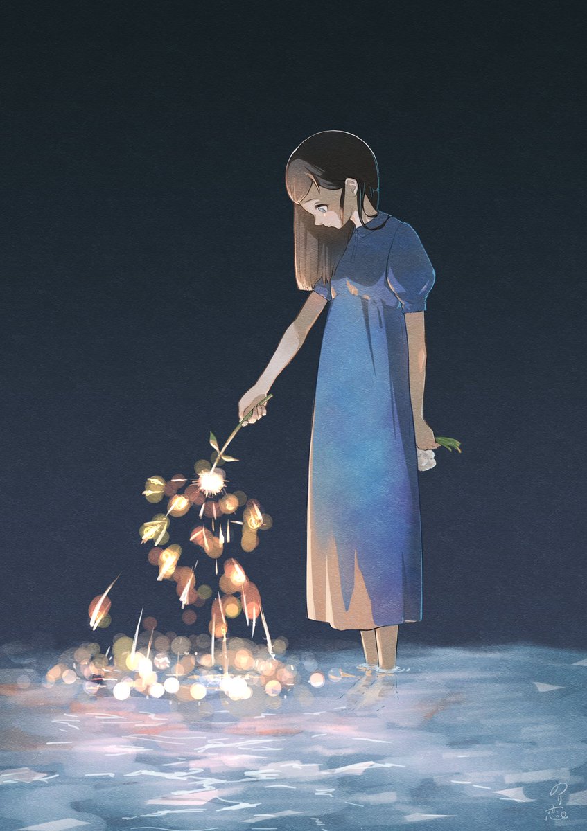 「ハナビ花 」|のり恋🐰イラスト本電子書籍販売中のイラスト