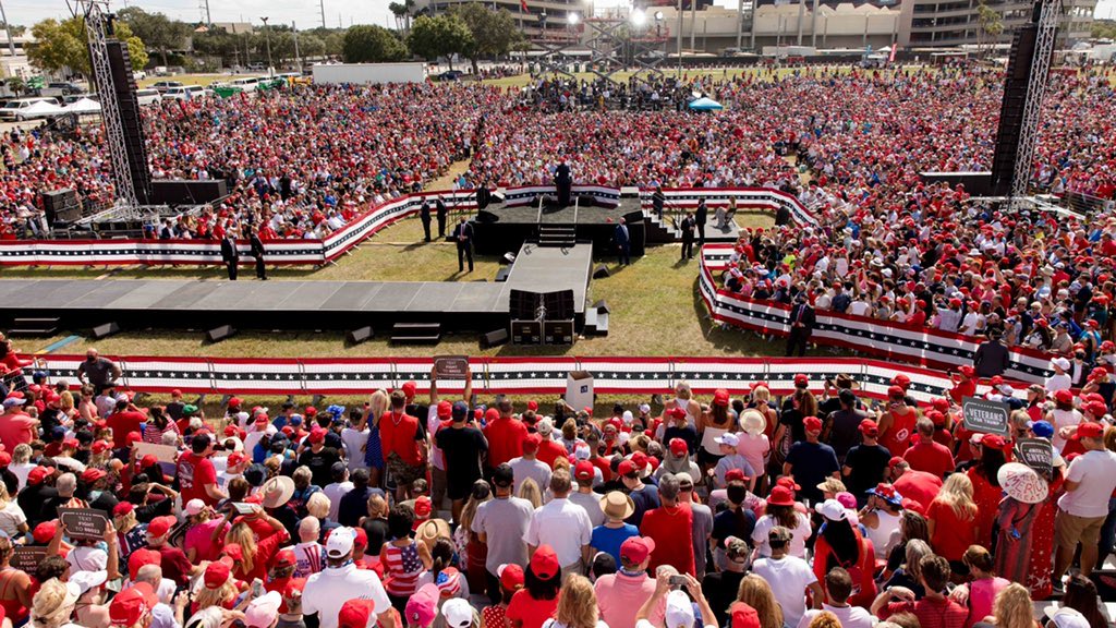 Biden's historically weak campaign, with sometimes going weeks without having a single event... compared to Trump's record breaking rallies even during a pandemic - is eye opening
