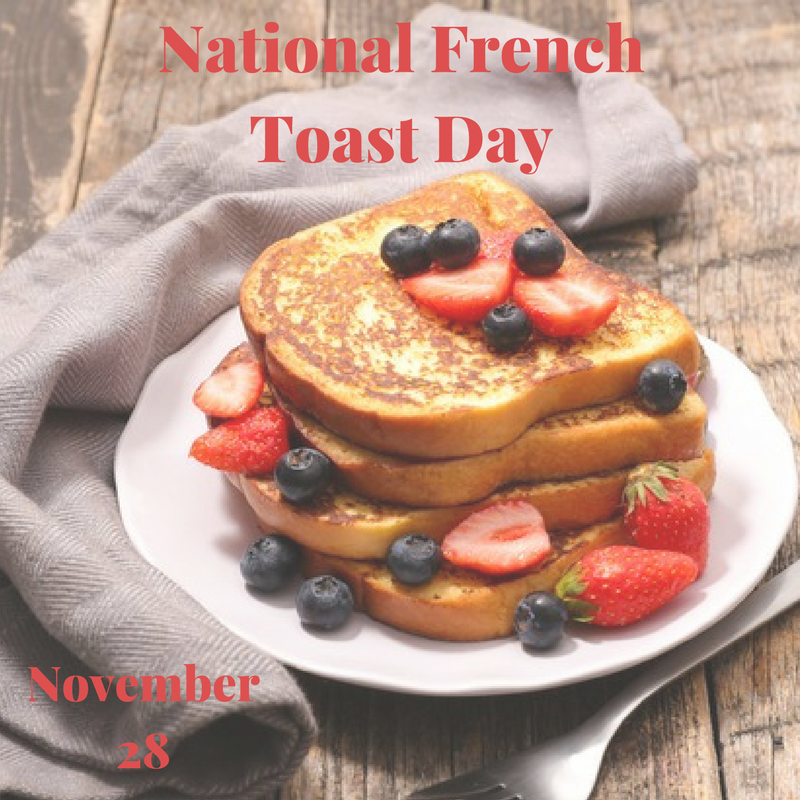 Today is National French Toast Day! Treat yourself to some warm sweet french toast with fresh fruit, Yum! Maybe even take a fun photo of your creation!
#frenchtoast #foodphotography #nationalfrenchtoastday https://t.co/obcpcqZjwf