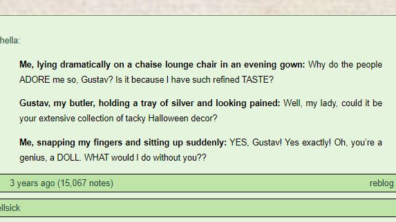 Some gems from my Vell tag on tumblr.