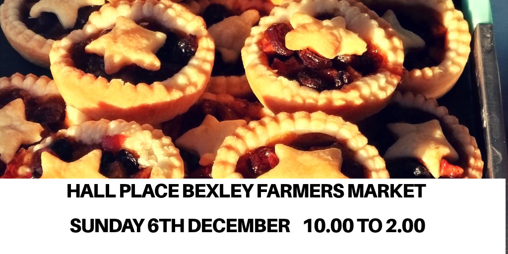 This is the news that many people wanted to hear. 

The farmers market is back at Hall Place #bexley on Sunday 6th December between 10 and 2. 
More news later this week but we just couldn't wait to let everyone know
