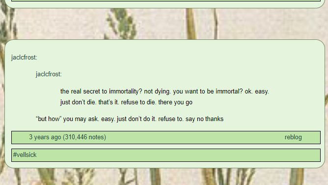 Some gems from my Vell tag on tumblr.