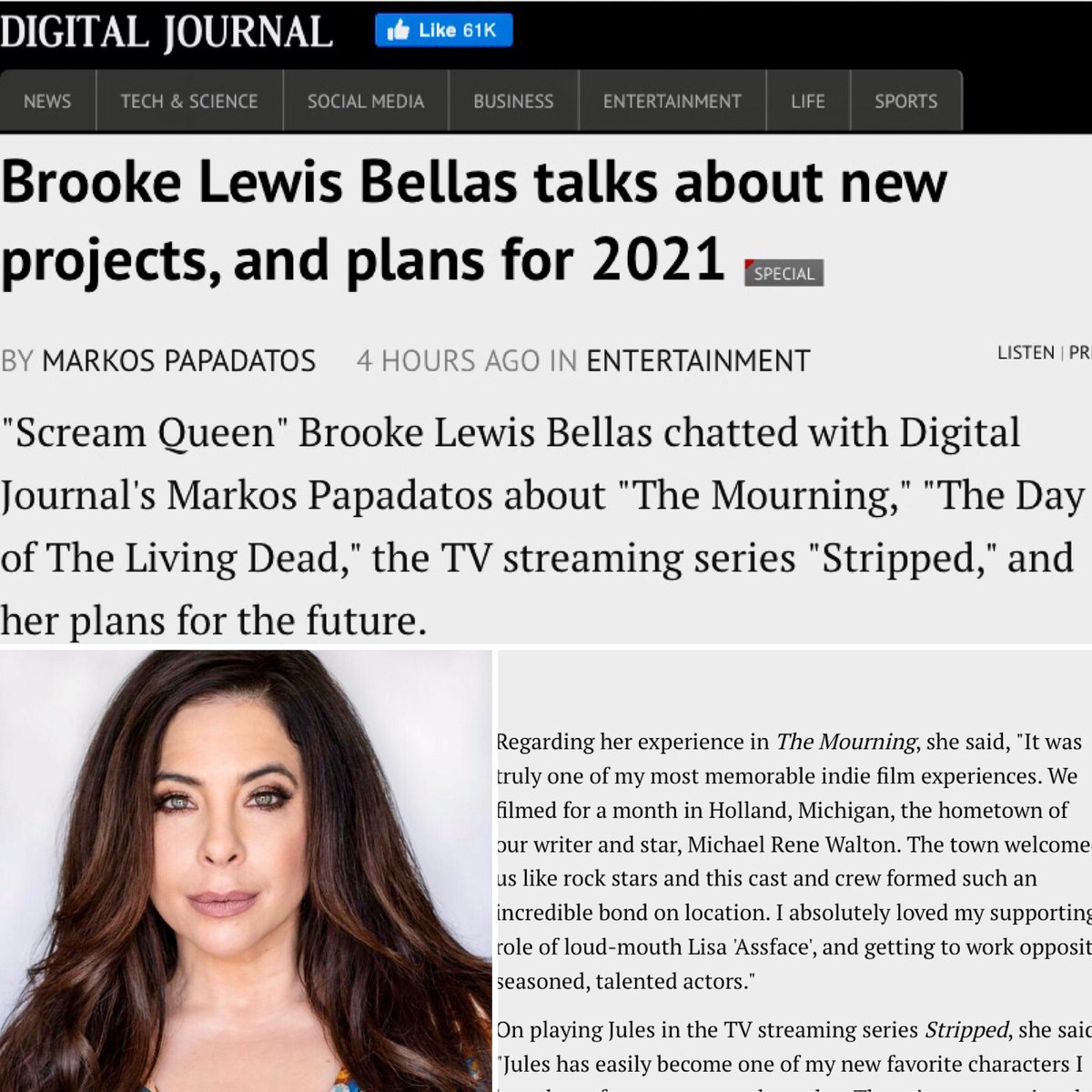 .@powerjournalist @digitaljournal #Thanksgiving & much to be #Thankful for & remaining #positive in #pandemic 🙏 Fantastic #interview from a #media team who has supported #actress #producer #life #BrookeLewisBellas for years❤️ What are you THANKFUL for?🙏
https://t.co/0OPW9Z1ptP https://t.co/OnFKemtjaG