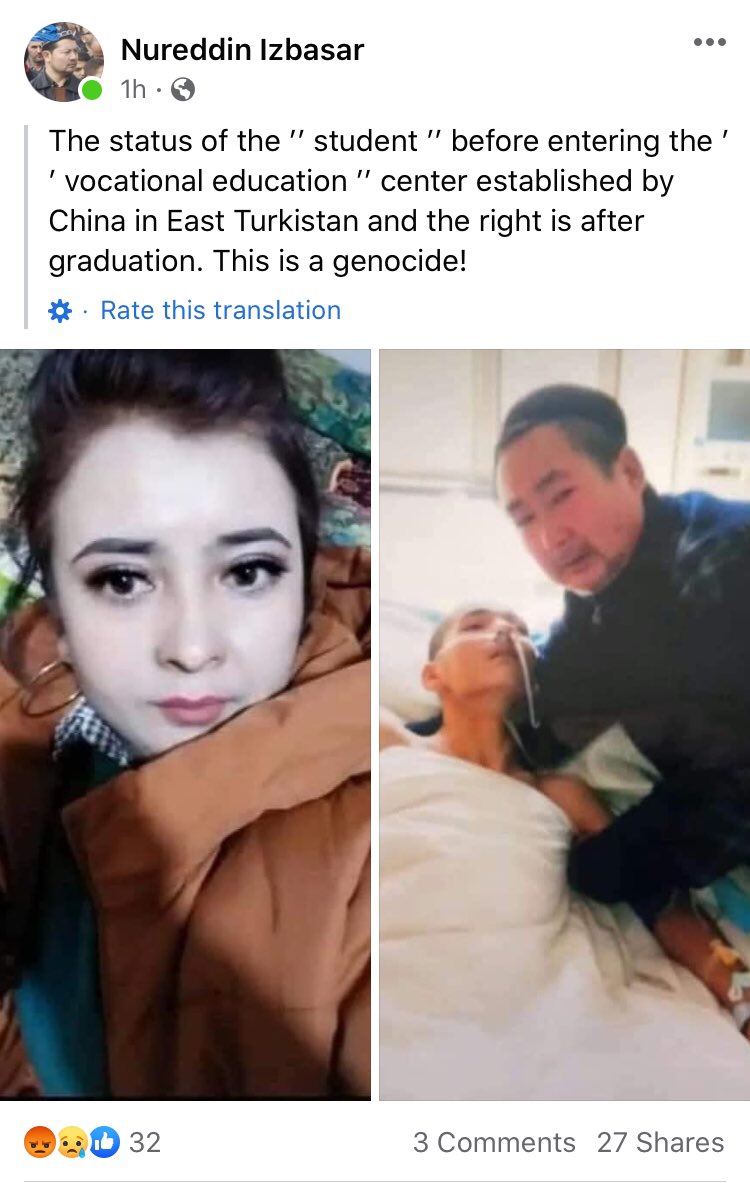NurKashgar's tweet photo. Please ... please .... 
Dear world !!! #HearUyghurs . It’s already too late ... 😥 https://t.co/HI16pTOp1f