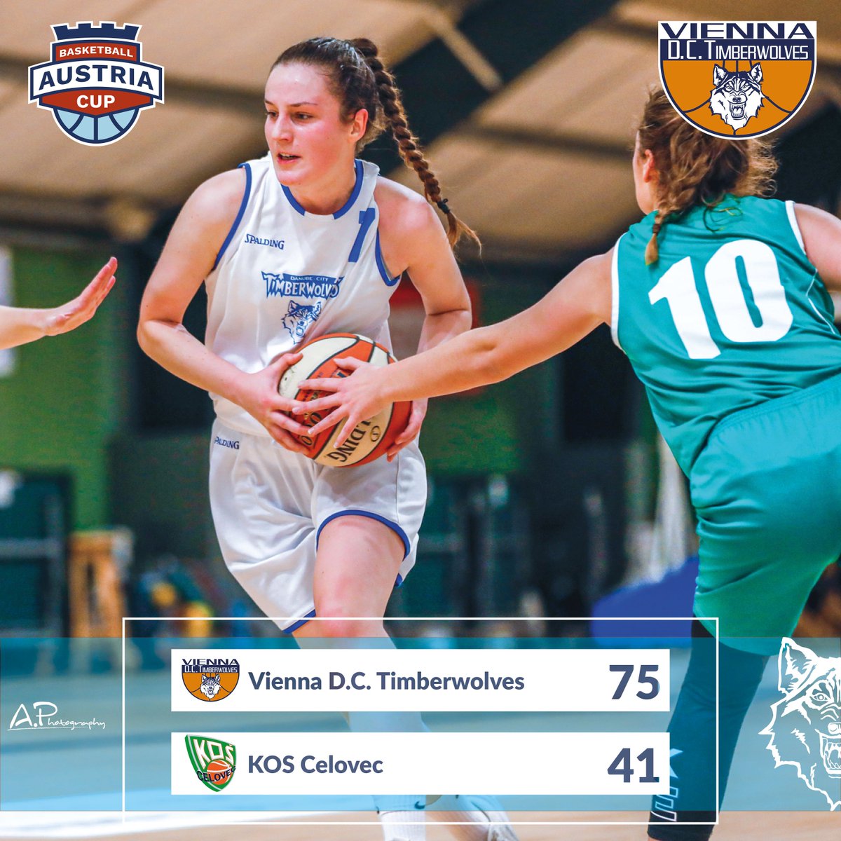 Verdienter Einzug ins Final Four! 🏀🐺
Zum dritten Mal in Folge ziehen unsere Wölfinnen ins #CUP Halbfinale ein💪.
Die 🐺 halten im CUP die Fahne hoch und bleiben als einziges Wiener Team im CUP-Bewerb.
#wolfpack #basketball #leidenschaft #teamwork #wien #donaustadt #bdsl #cup