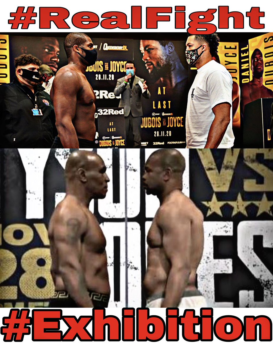 Tonight’s #BoxingEvents 1 is a #RealFight @DanielDuboisTKO vs @JoeJoyceBoxing  & the other one is an #ExhibitionFight between @MikeTyson & @RealRoyJonesJr so #BoxingFans should be happy #DuboisJoyce #TysonJonesJr 
#BoxingEvents #BoxingMatch #BoxingExhibition #BoxingROKus