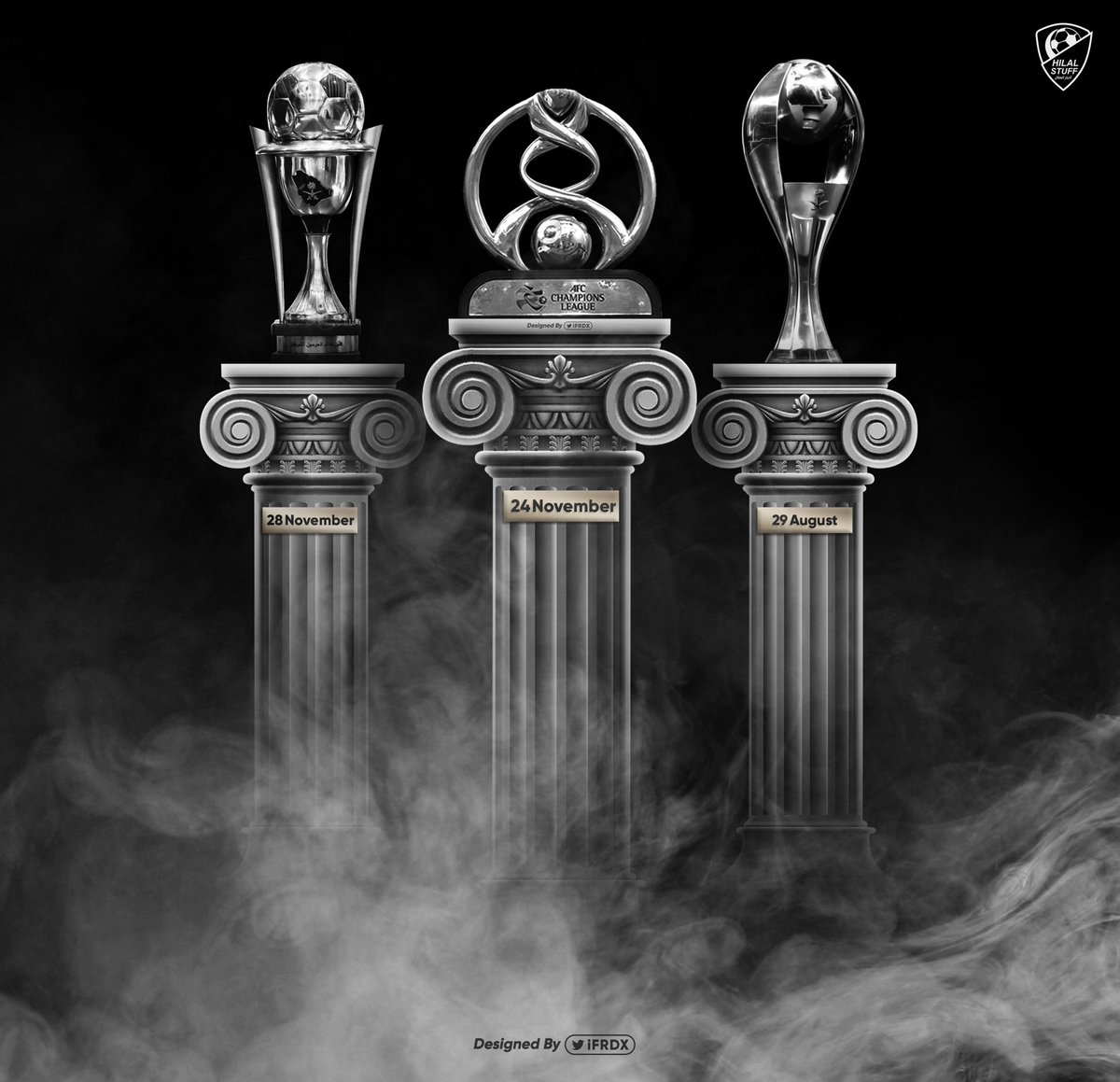 khcliid's tweet image. الف مبروك تحقيق الثلاثية التاريخية 💙