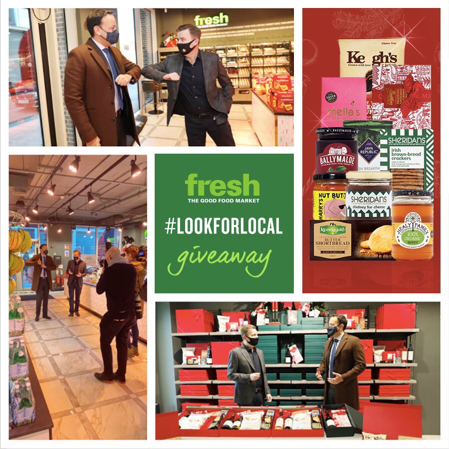 freshdublin's tweet photo. GIVEAWAY! To celebrate the #lookforlocal campaign recently launched by the Tanaiste, @LeoVaradkar we’re giving away 3 great Irish Gift Hampers,To win, 
1️⃣simply like/retweet 2️⃣tag some friends &amp; family 3️⃣Name/tag your favourite Irish brands 4️⃣Follow our twitter

Winner Friday. https://t.co/nAdLK6qZT8