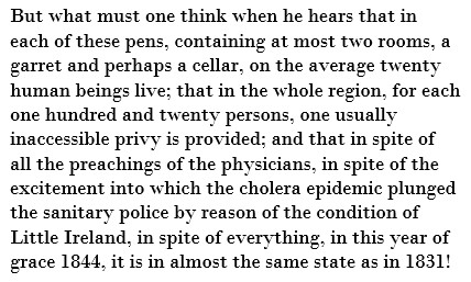 Yes, he says, but why do ppl have to live like this?And there is the whole perspective turned on its head. He takes off his top hat and sees it through Mary's eyes: