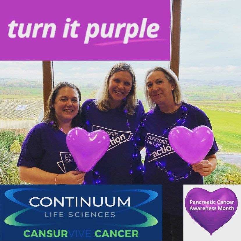Our friends over @PancreaticCancerAction have been busy this month with their #turnitpurple campaign for Pancreatic Cancer Awareness Month. We were so happy to lend our support and get involved in raising awareness