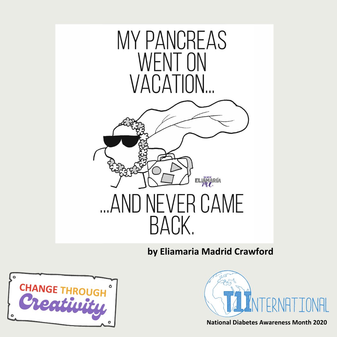 t1international's tweet photo. Thank you so much to @ELIAinaBOX for taking part in our Change through Creativity campaign! Eliamaria is an comic artist and illustrator and uses art to cope with her type 1 diabetes management. Let us know what you think in the comments! #insulin4all #ChangethroughCreativity https://t.co/KDme9gppeB