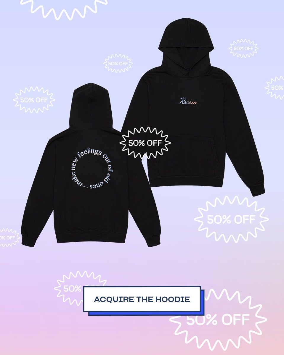  @takearecess says they forgot to come up with a plan for BF so instead they're offering a special black hoodie and is 50% off.It's a nice hoodie, so I won't complain. 