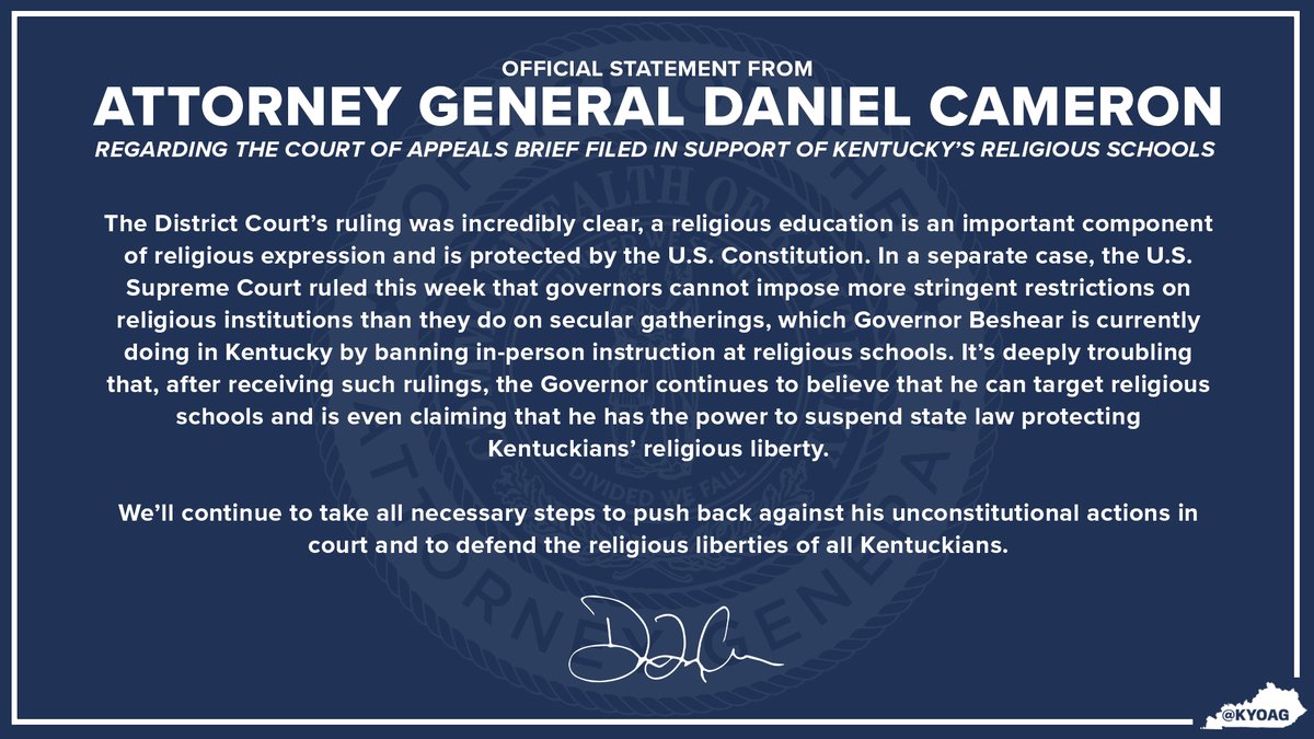 Attorney General Daniel Cameron tweet media