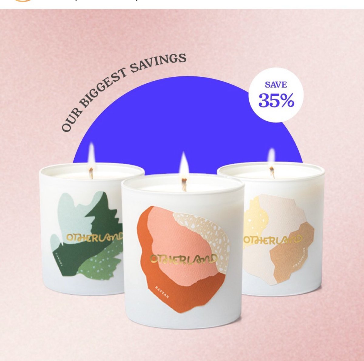  @glossier is offering 25% off. @birchbox is offering 30% off.-Olipop is offering 25% off with code OHYEAH. @otherlandhome is offering a hot deal: 35% off.-Feat is offering 30% off. @cardon is offering 35% off on your first order and 15% on every order afterward.