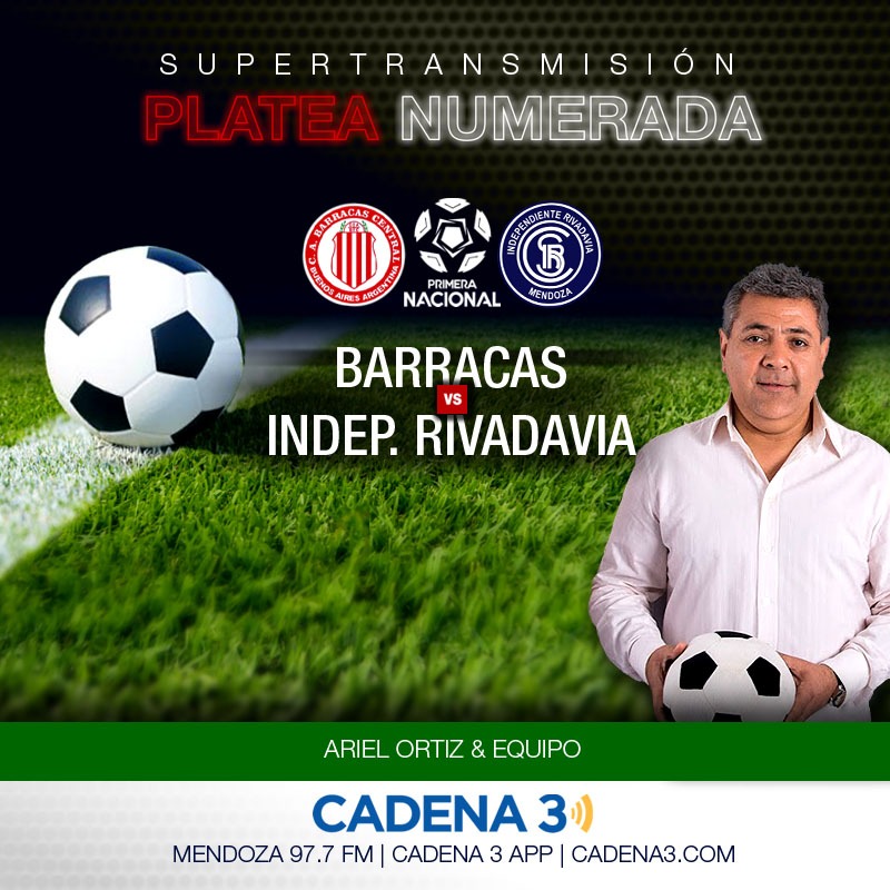 Cadena3Com's tweet photo. ¡Regresa la #PrimeraNacional!
¡Sumate a #PlateaNumerada con @OrtizRAriel por 97.7 FM #Mendoza!
Independiente de Rivadavia recibe a Barracas en el reinicio del torneo. https://t.co/gmePiZiFfb https://t.co/UrGsYkC5Ks