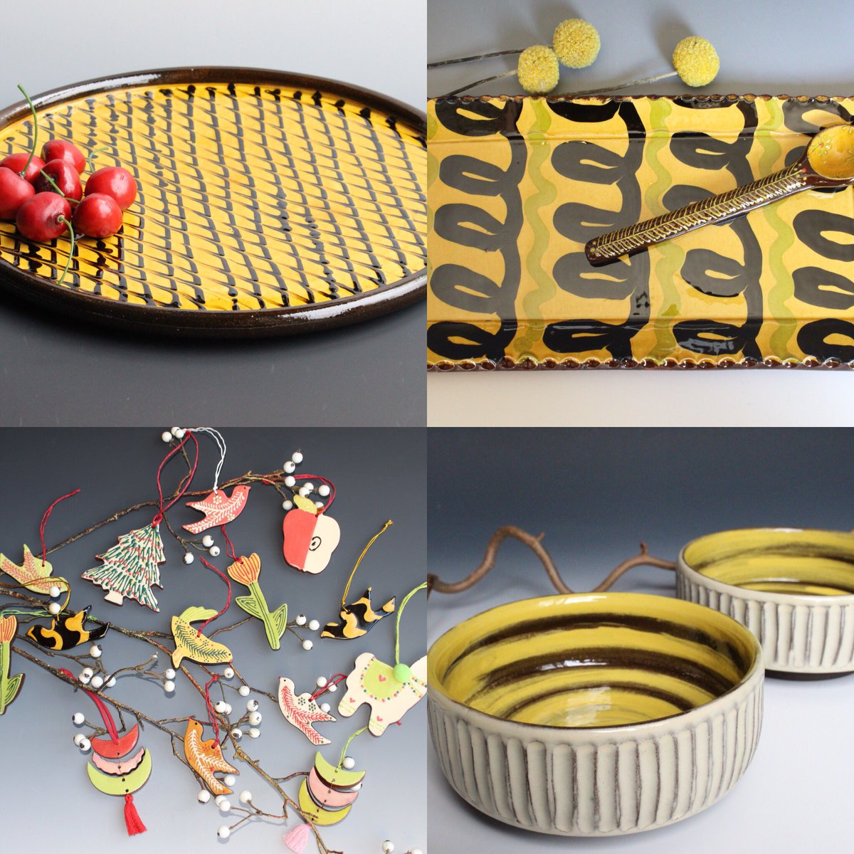 WeemGallery's tweet photo. Meghna Arya ceramics on display in the Weem Gallery from Wednesday next week. Beautiful work by a highly gifted potter. Includes Christmas decorations to lighten up your life. 
#MeghnaArya #WeemGallery https://t.co/JOwZTgqanF