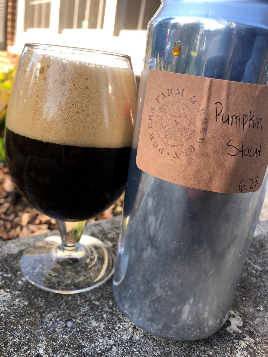 Supporting small and local with a crowler of Powers Farm &amp; Brewery barrel-aged pumpkin stout.