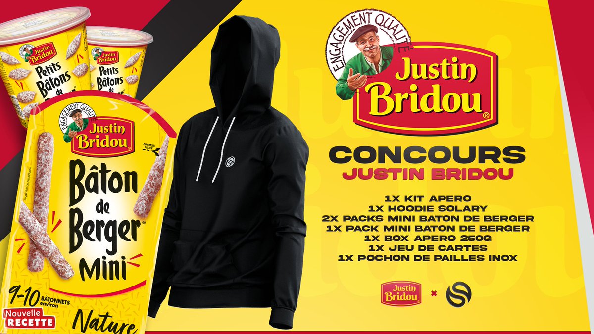 SolaryTV's tweet image. Pour l'occasion on vous fait gagner un énorme pack Solary x @JustinBridou 😉

Pour participer :

#RT ce tweet
#Follow @SolaryTV &amp;amp; @JustinBridou 

Tirage au sort le dimanche 6 décembre !